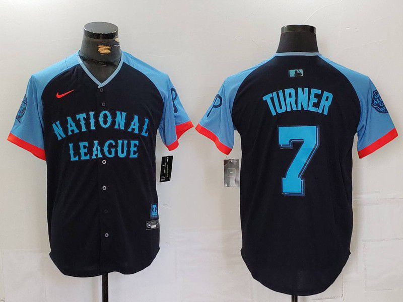 Men Philadelphia Phillies #7 Turner Blue All star 2024 Nike MLB Jersey style 1->philadelphia phillies->MLB Jersey
